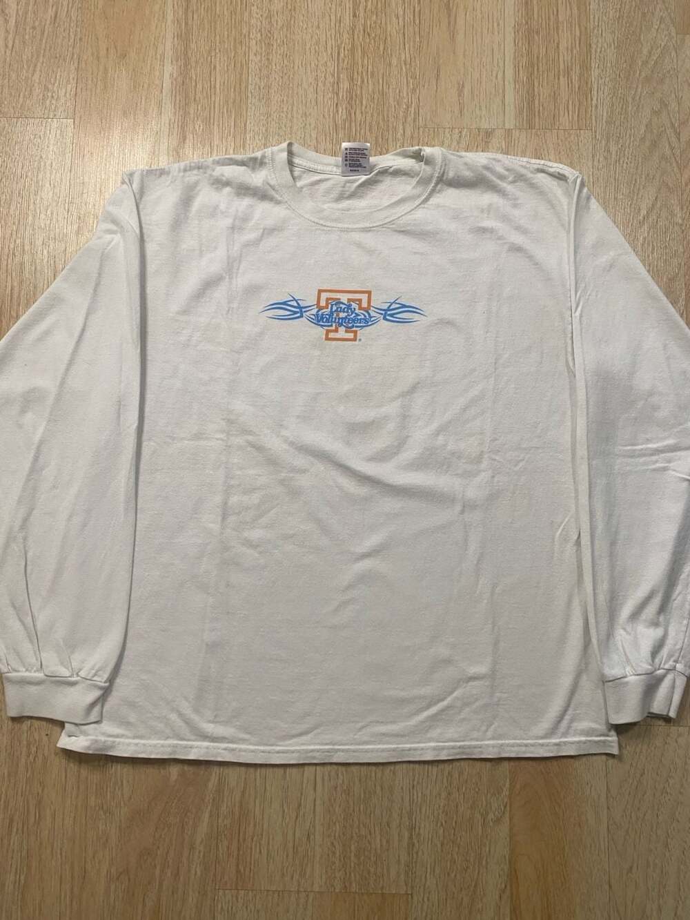 Vintage Tennessee Lady Volunteers Long Sleeve T-Shirt White Y2K Tribal